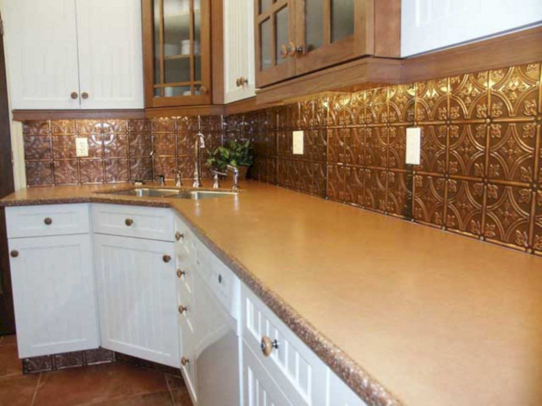 Metal Backsplash Kitchen
 35 Beautiful Rustic Metal Kitchen Backsplash Tile Ideas