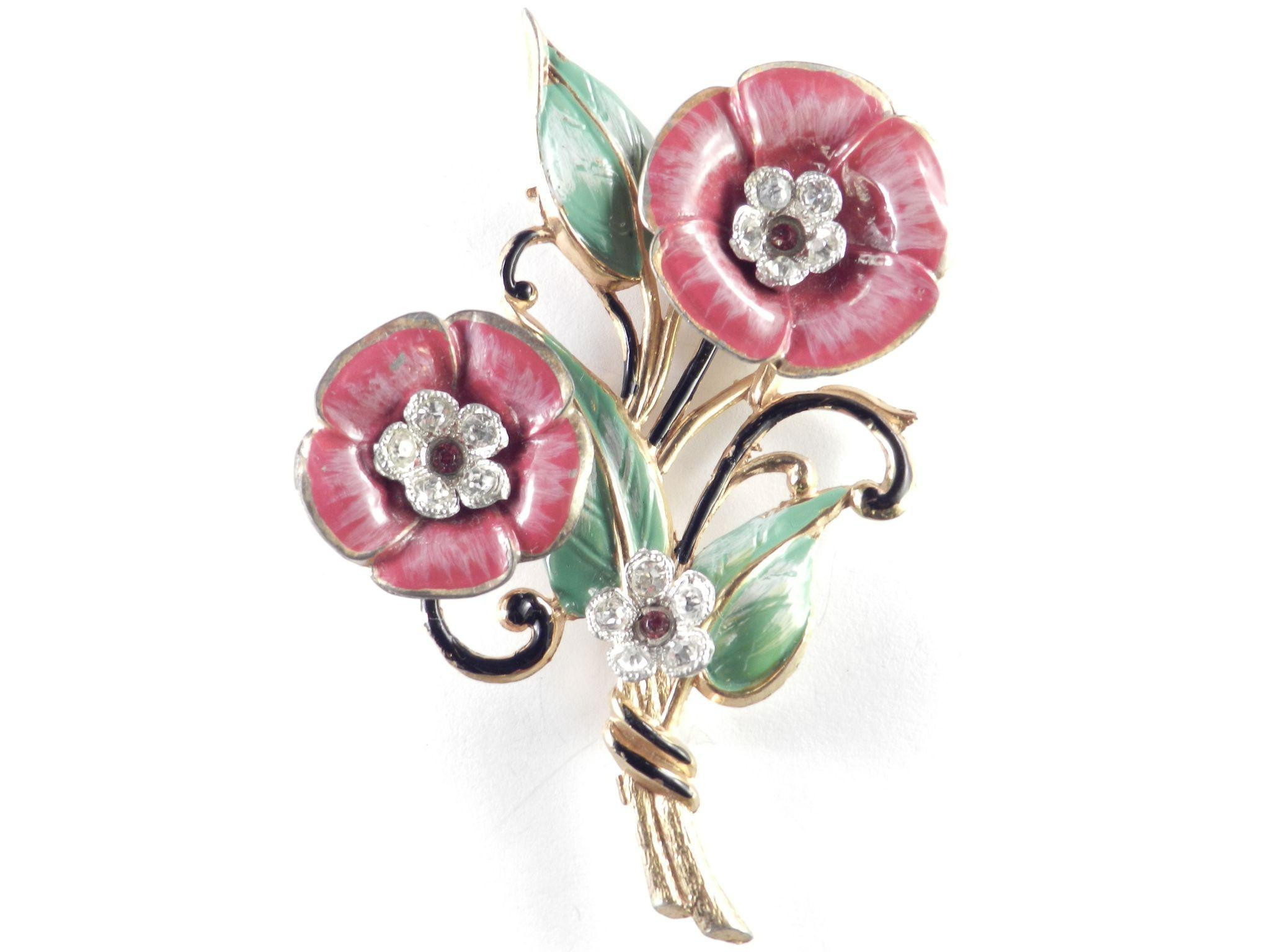 Enamel Rhinestone Pot Metal Flower Brooch search=1 Metal Brooches
Enamel Rhinestone Pot Metal Flower Brooch Pin from