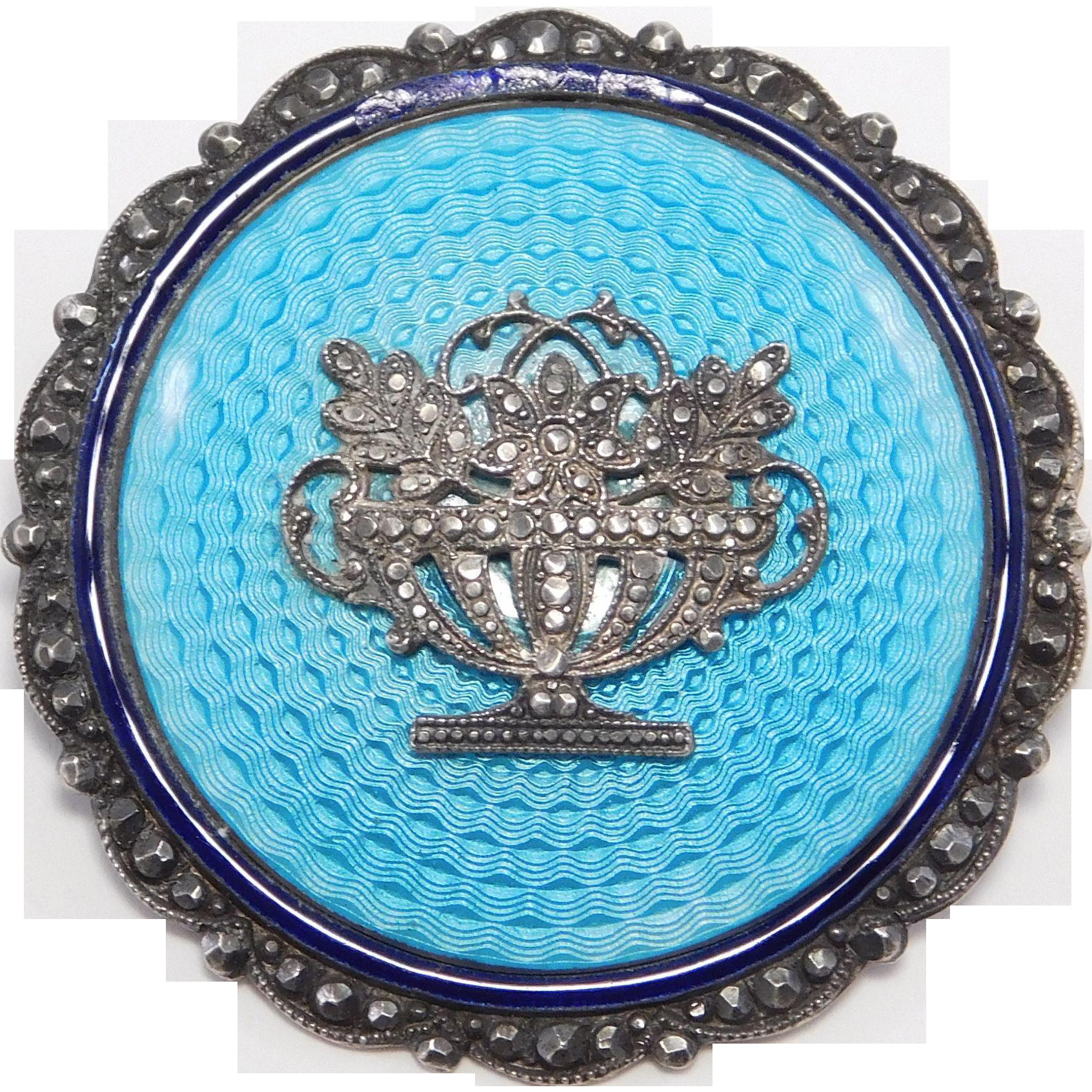 Beautiful Austrian Enamel 935 Silver Brooch Metal Brooches
Beautiful Austrian Enamel 935 Silver Brooch Art Deco from