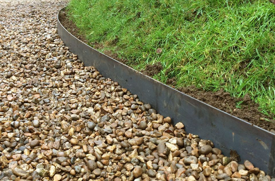 Metal Landscape Edging
 Edging Steel BLACK 16 x4"x1 8