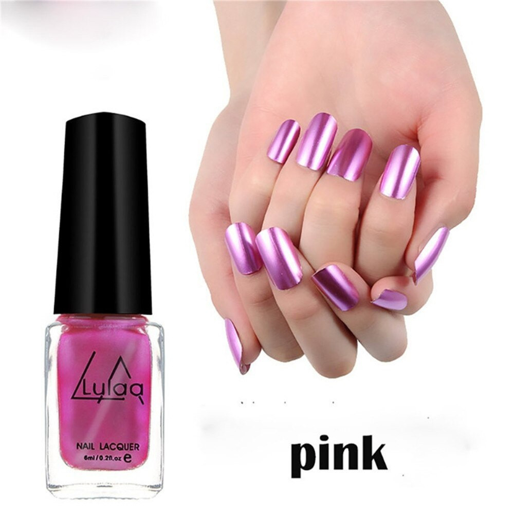 Metallic Nail Colors
 6ML LULAA 5 Color Metallic Nail Polish Long Lasting Matte