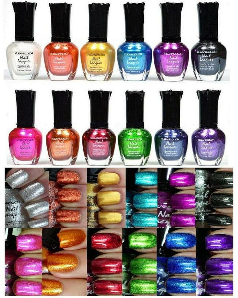 Metallic Nail Colors
 12 PCS New Kleancolor FULL SIZE METALLIC LOT Nail Polish