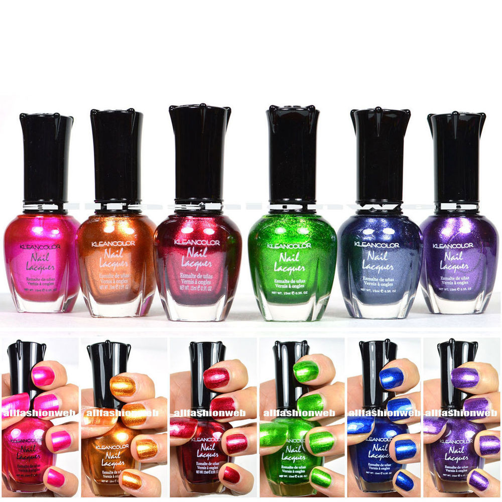 Metallic Nail Colors
 Kleancolor Nail Polish Metallic Collection 01 Lot of 6