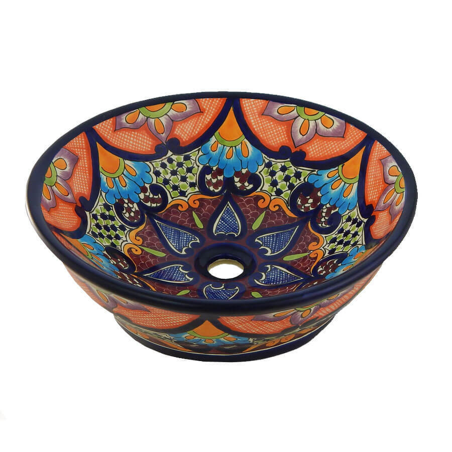 Mexican Bathroom Sink
 130 V Sink Bathroom Talavera Mexican Vessel Ceramic