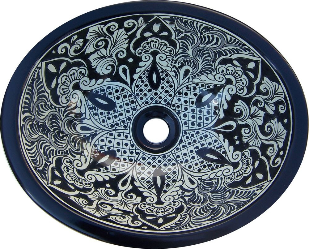 Mexican Bathroom Sink
 S 184 Mexican 11 5x16" Ceramic Talavera Bathroom Sink