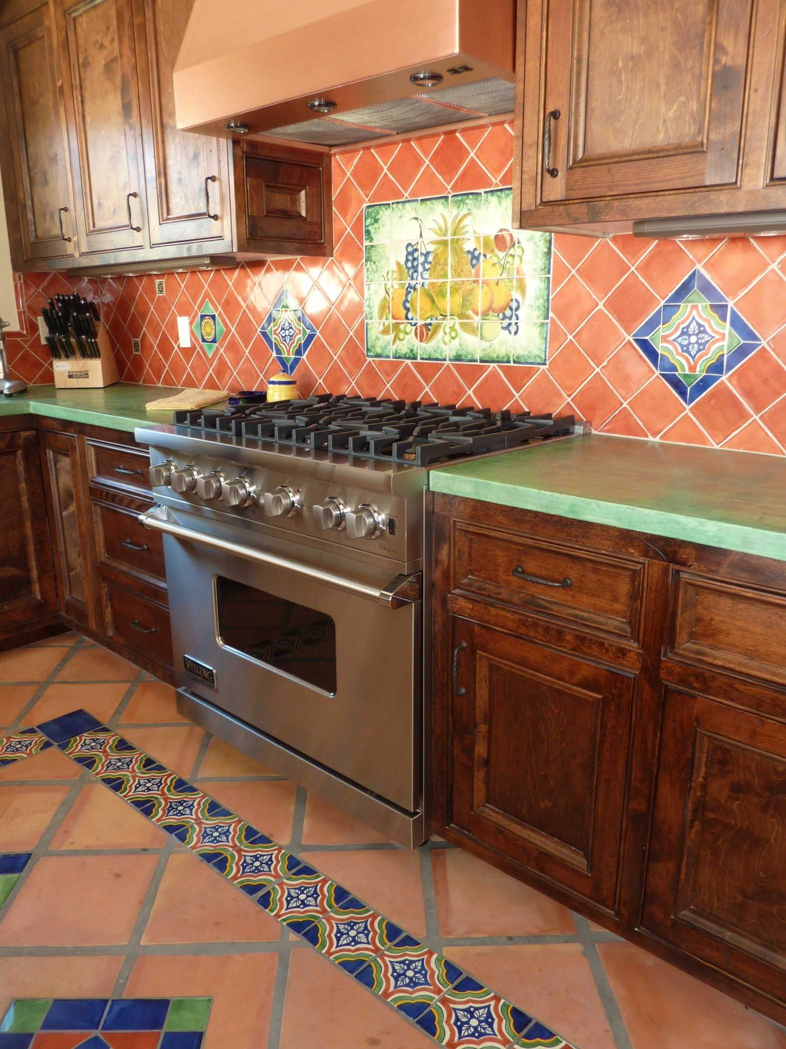 Mexican Tile Kitchen
 Kitchen remodel using Mexican tiles by kristiblackdesigns