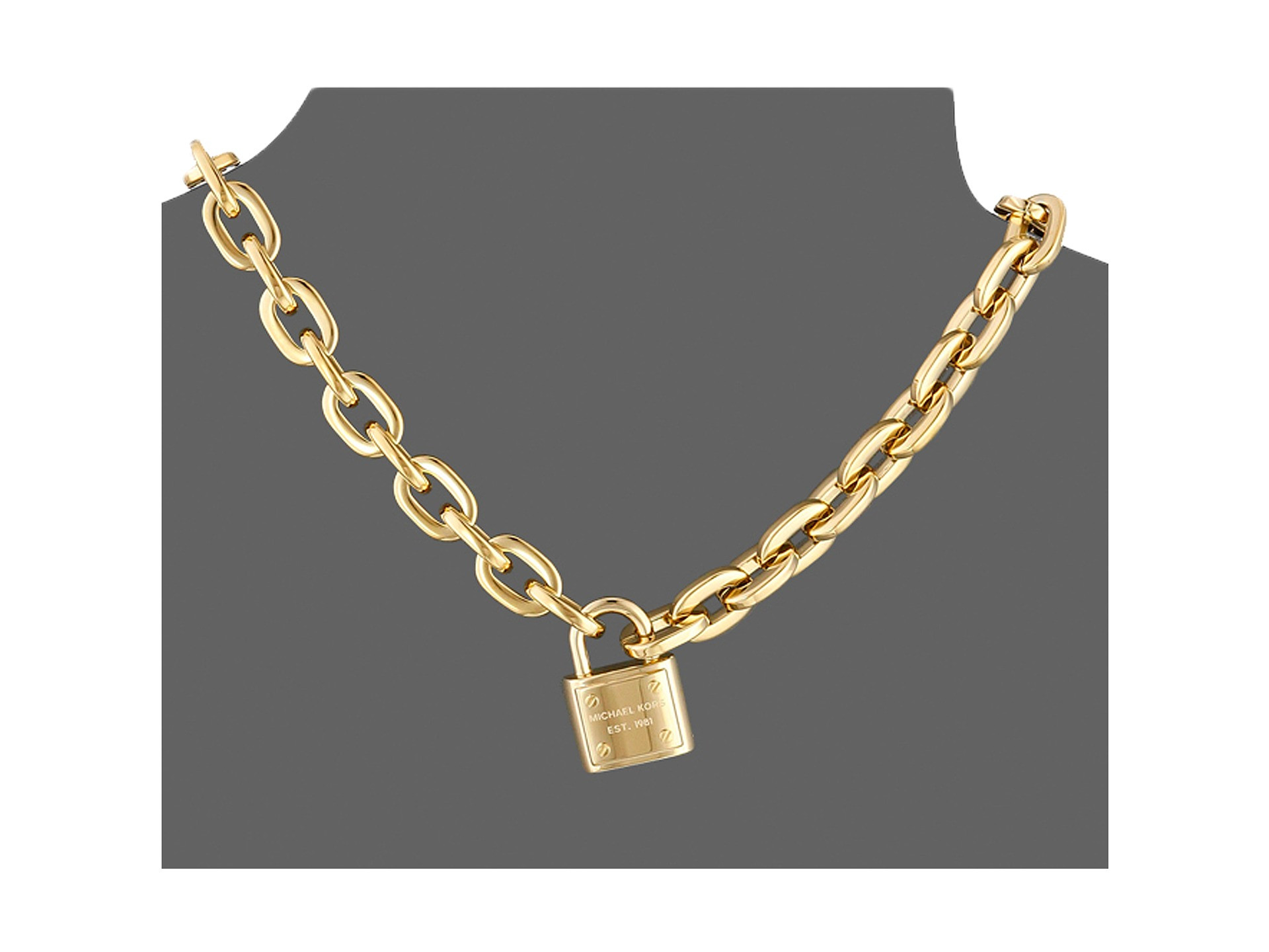 Michael Kors Lock Necklace
 Michael Kors Collection Padlock Toggle Necklace