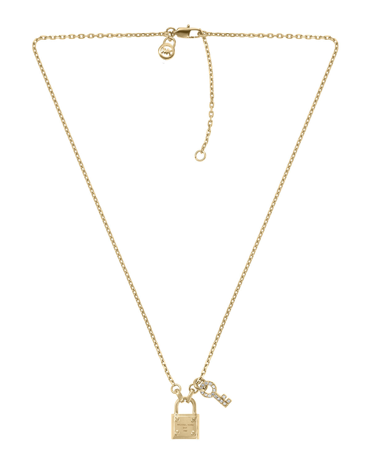 Michael Kors Lock Necklace
 Michael Kors Lock Key Pendant Necklace Golden in Gold