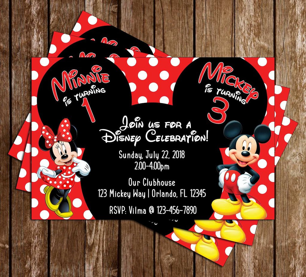Mickey And Minnie Birthday Invitations
 Novel Concept Designs Mickey Mouse & Minnie Mouse