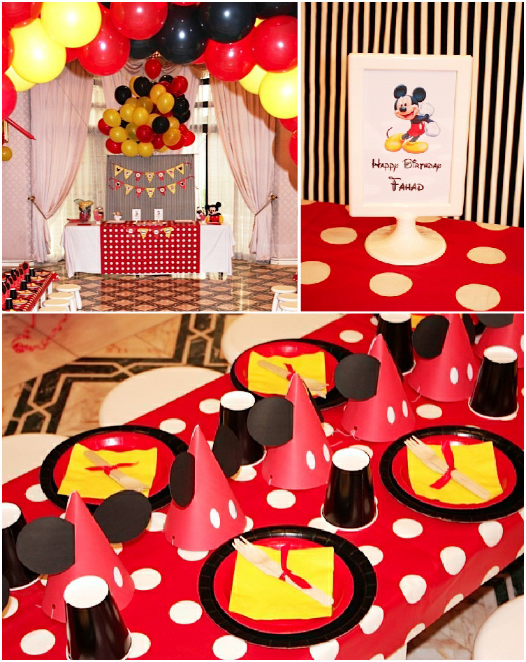 Mickey Mouse Birthday Decor
 A Retro Mickey Inspired Birthday Party Party Ideas