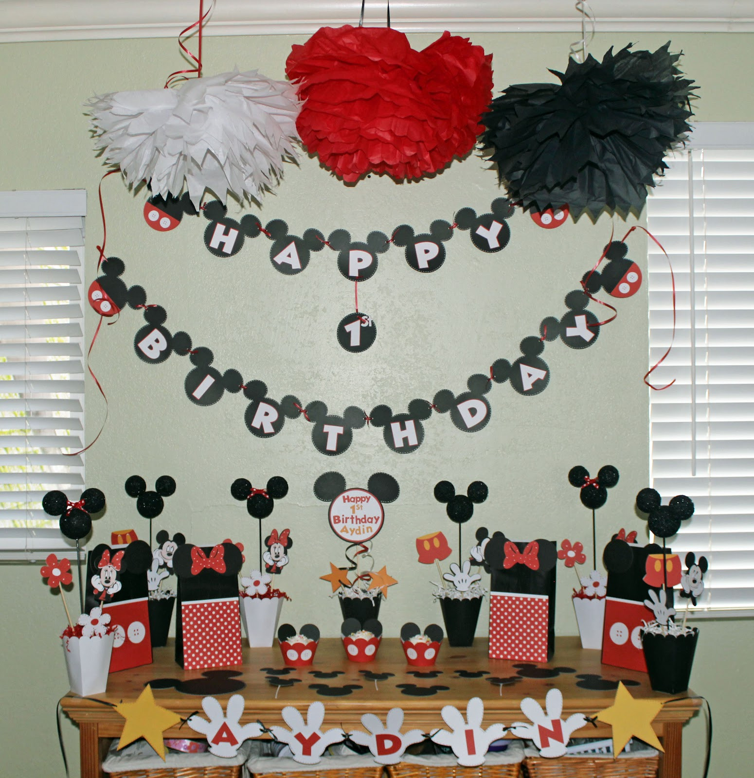 Mickey Mouse Birthday Decor
 disney party