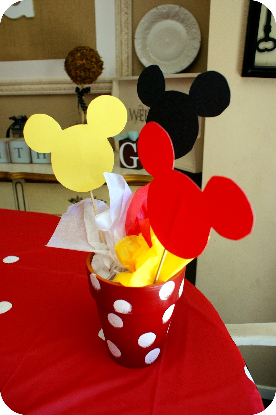 Mickey Mouse Birthday Decor
 I Heart My Glue Gun Mickey Mouse Birthday Party