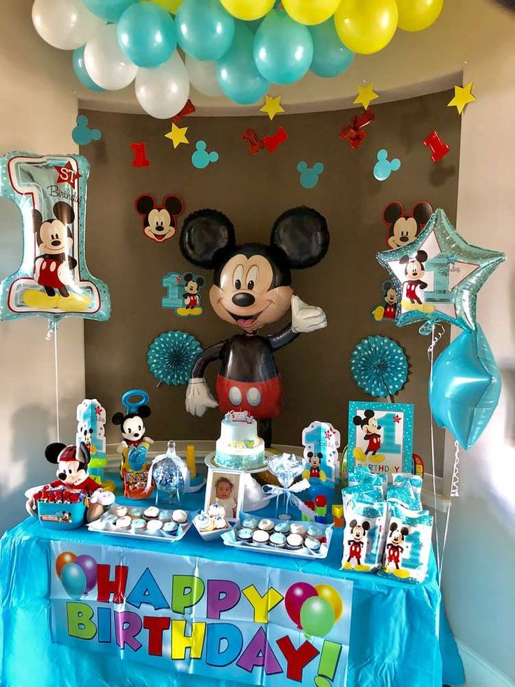 Mickey Mouse Birthday Decor
 841 best Mickey Mouse Party Ideas images on Pinterest