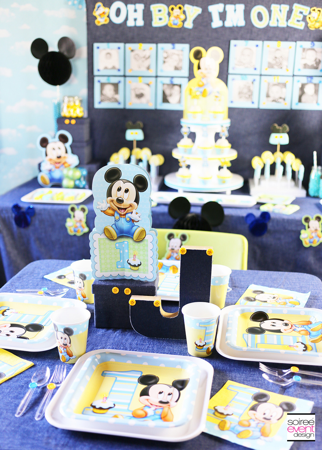 Mickey Mouse Birthday Decorations
 Mickey Mouse First Birthday Party Ideas Soiree Event Design