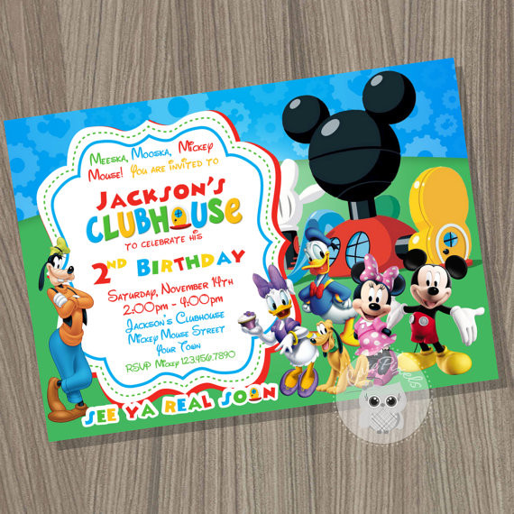 Mickey Mouse Clubhouse First Birthday Invitations
 Mickey Mouse Clubhouse Invitation Mickey Mouse Birthday