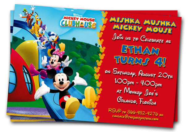 Mickey Mouse Clubhouse First Birthday Invitations
 FREE Mickey Mouse Clubhouse 1st Birthday Invitations