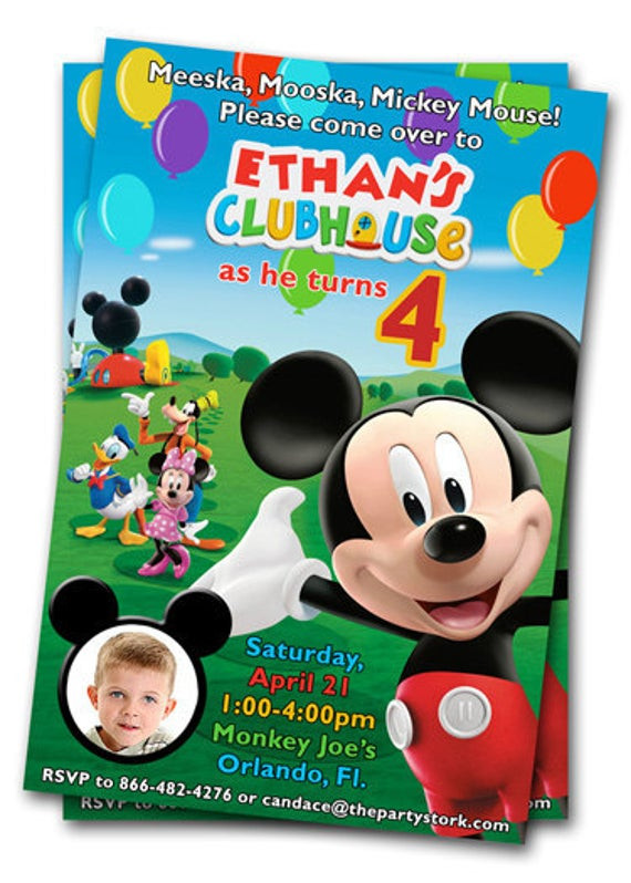 Mickey Mouse Clubhouse First Birthday Invitations
 Mickey Mouse Clubhouse Birthday Invitations Printable Mickey