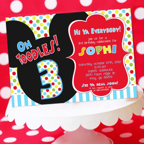 Mickey Mouse Clubhouse First Birthday Invitations
 Mickey Mouse Birthday Invitation Mickey by AmandasPartiesToGo