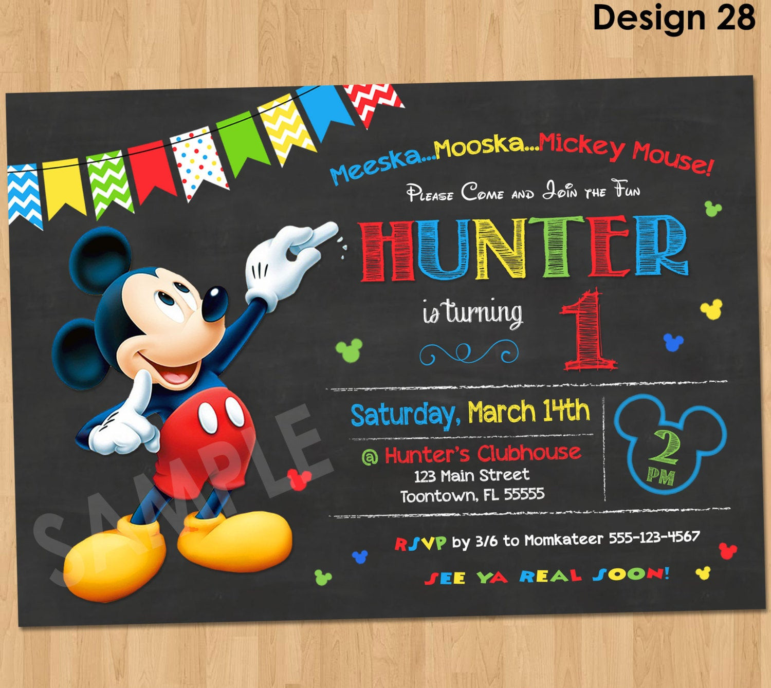 Mickey Mouse Clubhouse First Birthday Invitations
 Mickey Mouse Birthday Invitation Mickey Mouse Clubhouse