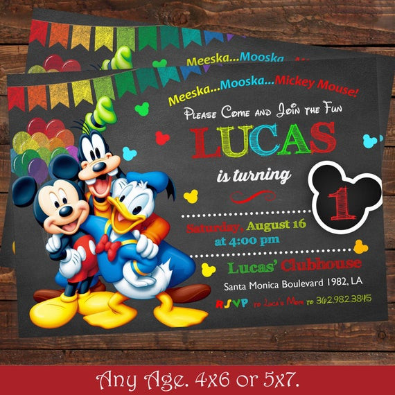 Mickey Mouse Clubhouse First Birthday Invitations
 Mickey Mouse Clubhouse Birthday Invitation Mickey Mouse