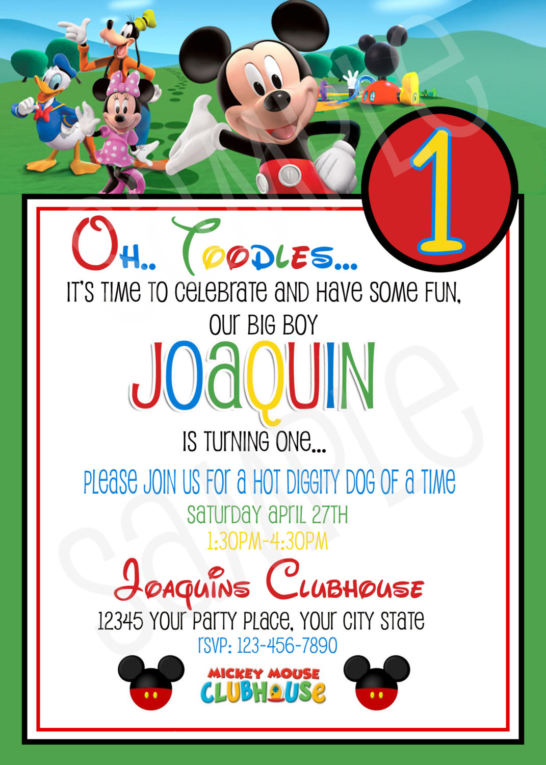 Mickey Mouse Clubhouse First Birthday Invitations
 Etsy Your place to and sell all things handmade