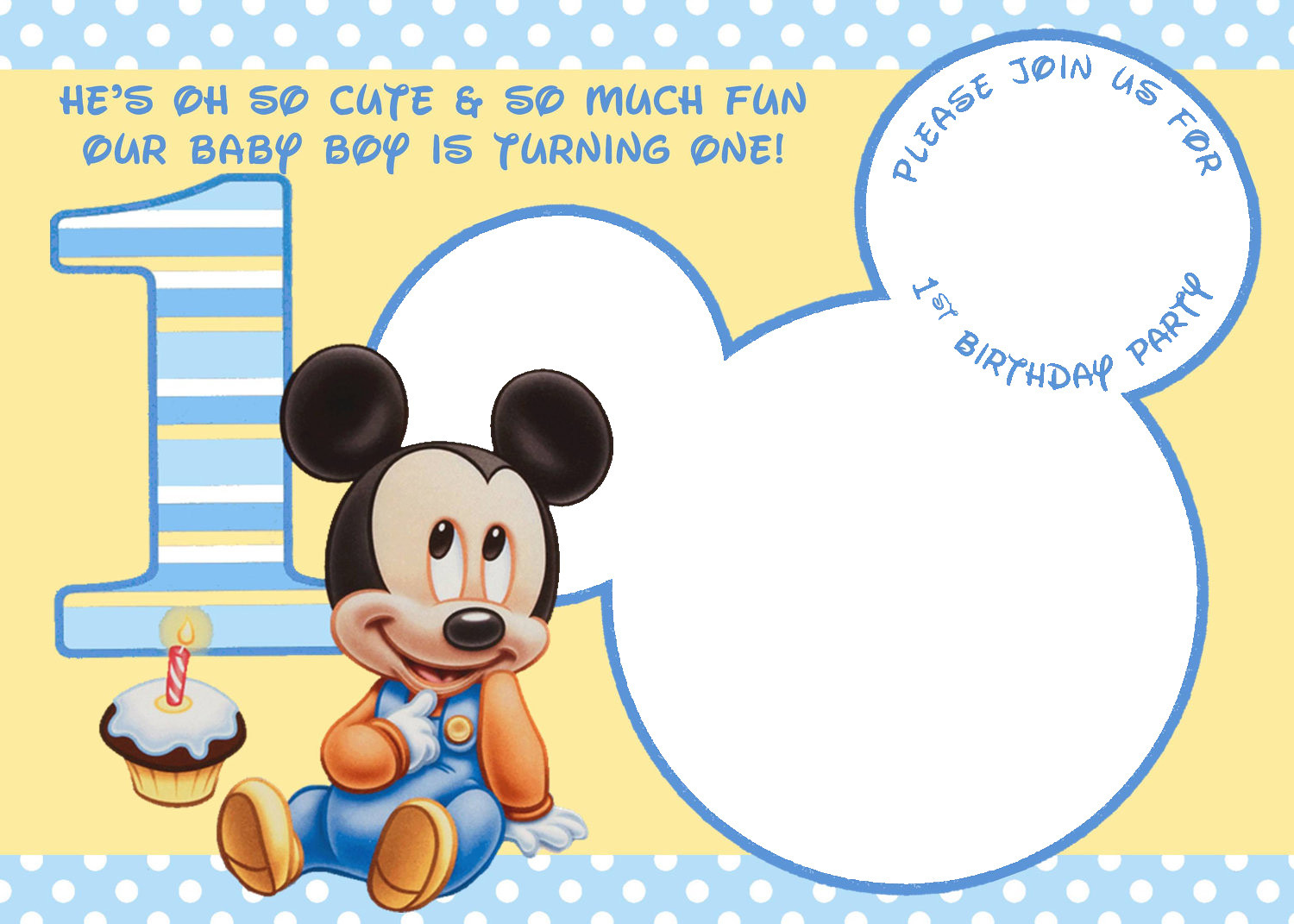 Mickey Mouse Photo Birthday Invitations
 25 Incredible Mickey Mouse Birthday Invitations