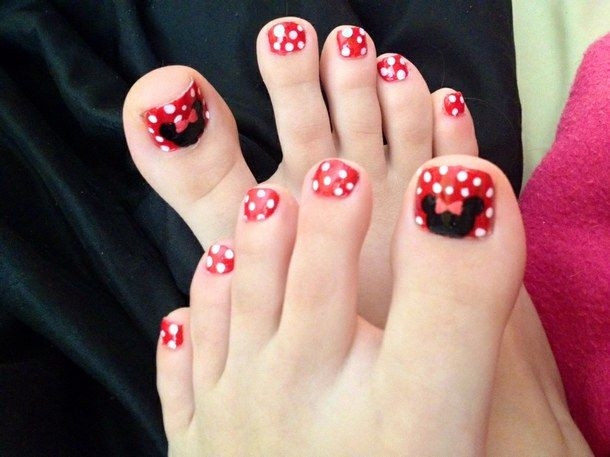 Mickey Mouse Toe Nail Art
 Mickey Mouse Toe Nail Designs Minnie Mouse Toe Nail