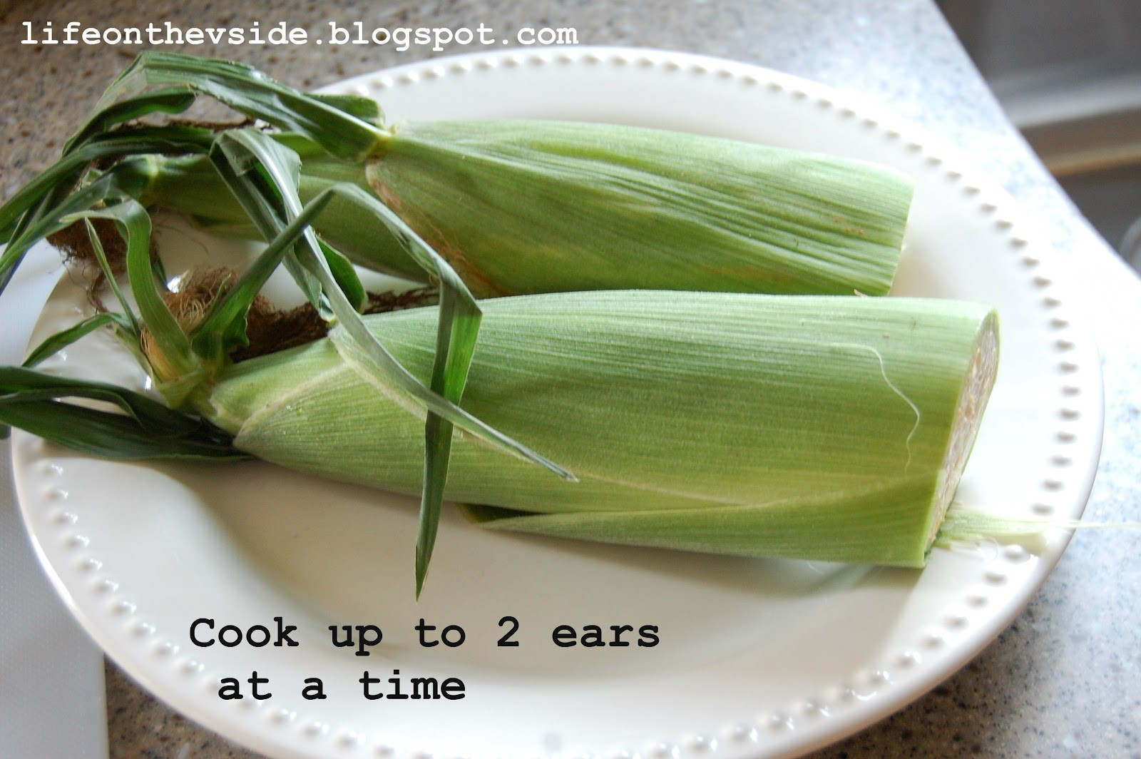 Microwave Corn In Husk
 the V Side String Free Sweet Corn