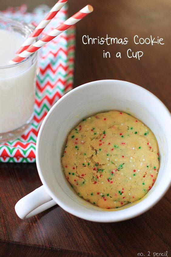 Microwave Desserts In A Cup
 Microwave Christmas Sugar Cookie in a Cup