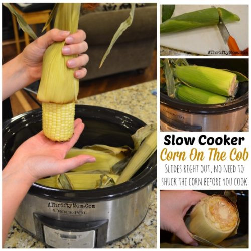 Microwave Shucked Corn On The Cob
 Corn The Cob Cooked in the slow cooker Slides right