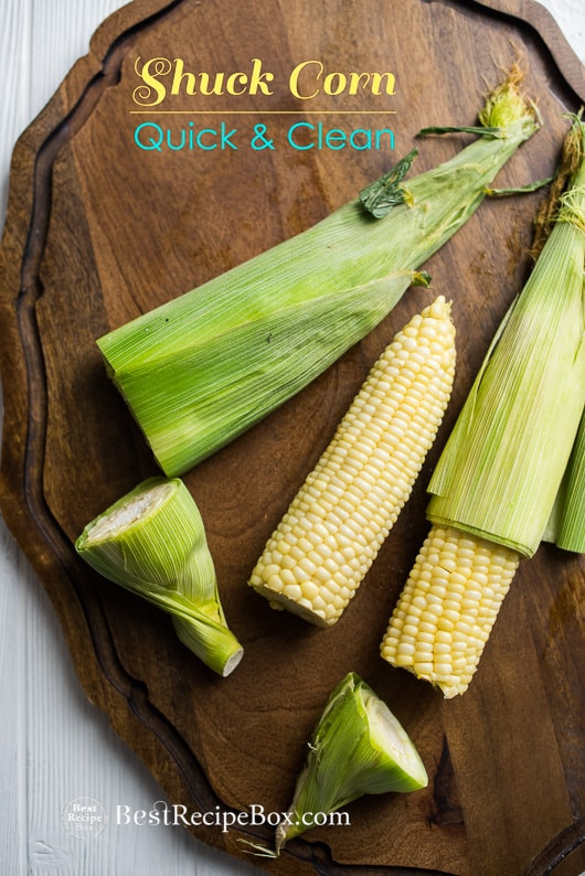 Microwave Shucked Corn On The Cob
 Easy Trick How to Shuck Corn and De Kernel Corn in Minutes