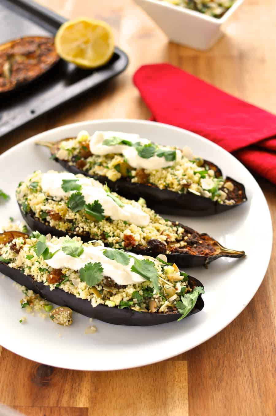 Middle Eastern Eggplant Recipes
 Middle Eastern Roasted Eggplant with Couscous