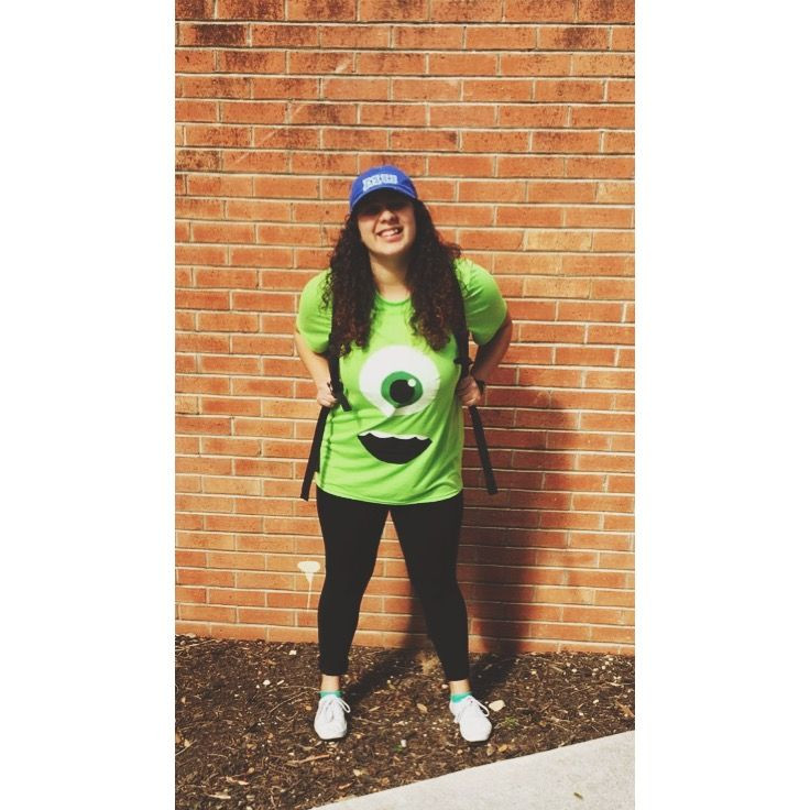 Mike Wazowski Costume DIY
 Easy DIY Mike Wazowski costume Face is painted on the