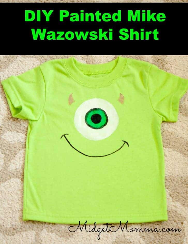 Mike Wazowski Costume DIY
 DIY Painted Mike Wazowski Shirt