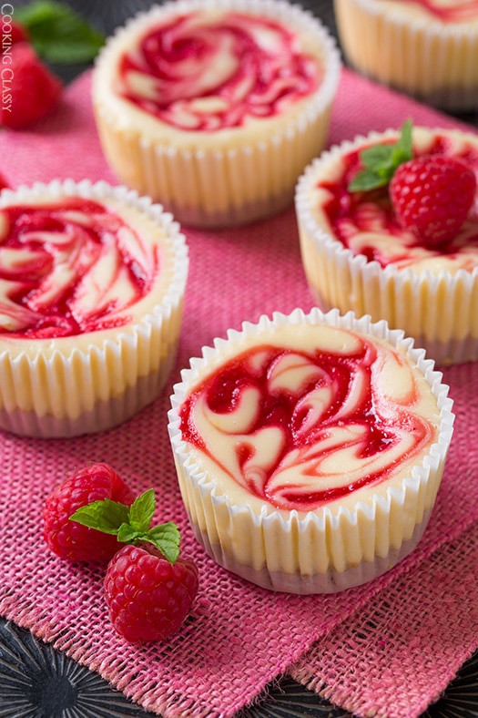 Mini Cheese Cake Cupcakes
 Raspberry Swirled Cheesecake Cupcakes Cooking Classy