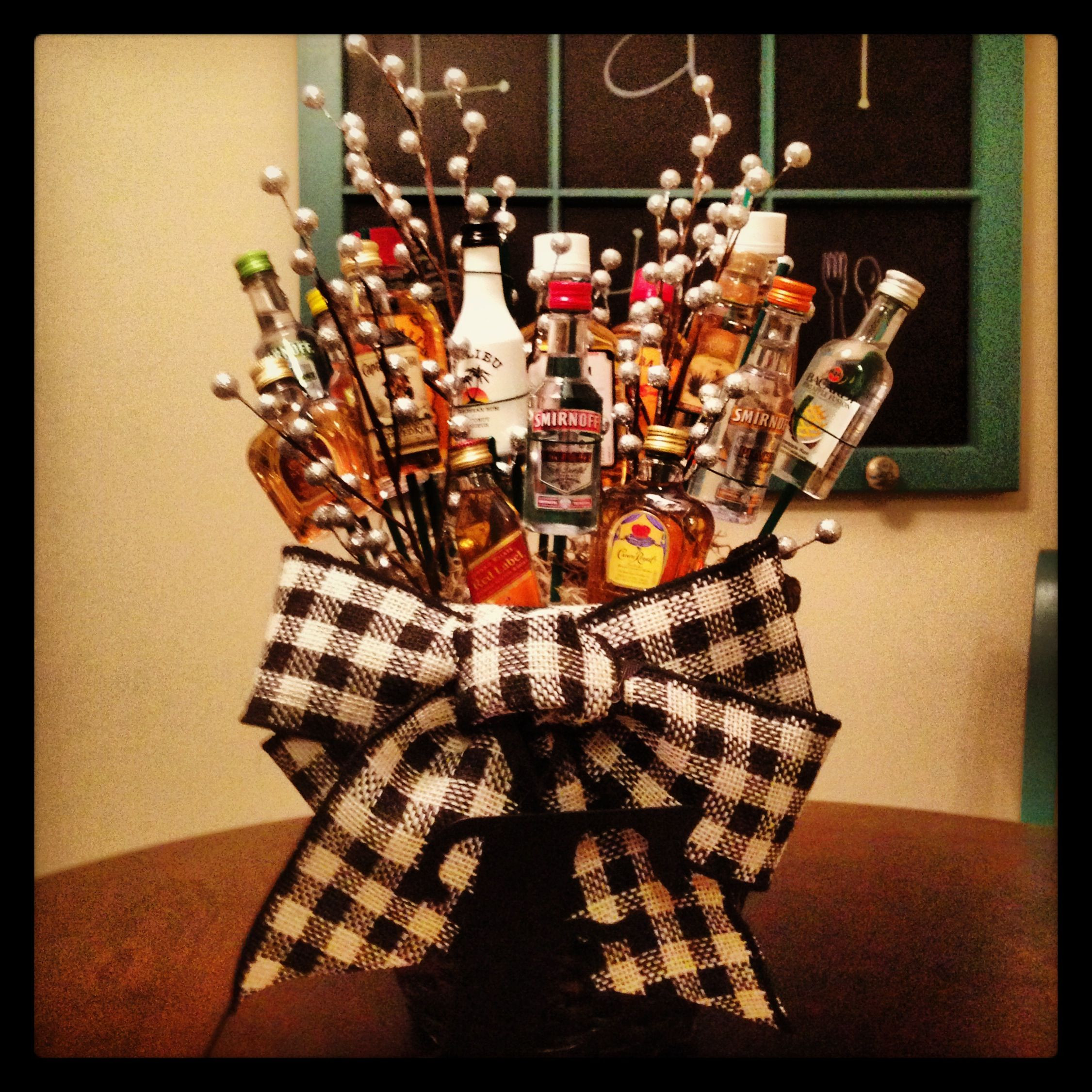 Mini Liquor Bottle Christmas Gift Ideas
 Mini liquor bottle bouquet My DIY Creations