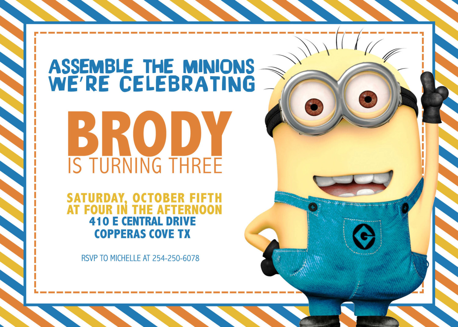 Minion Birthday Invitation
 Minion Birthday Party Invitations Ideas