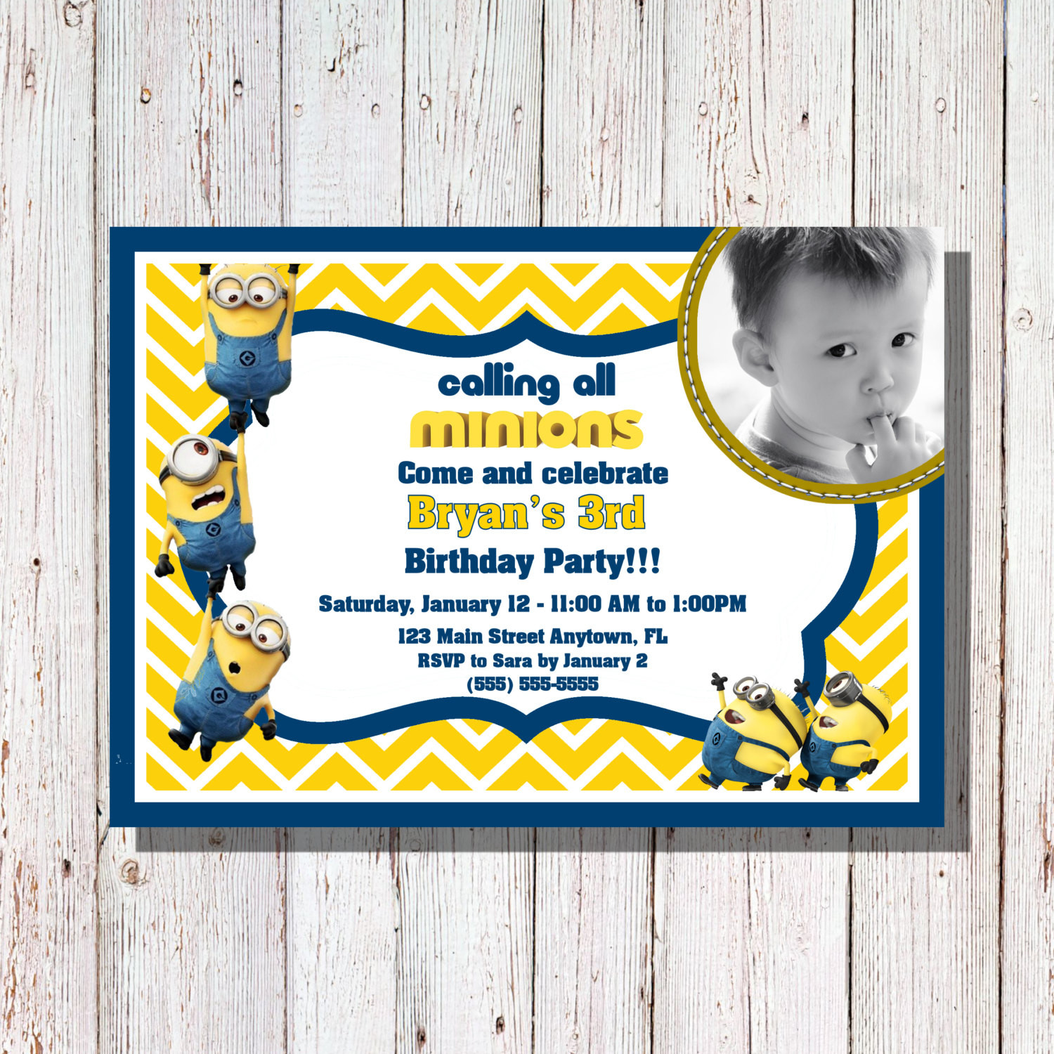 Minion Birthday Invitation
 Minions Birthday Invitation Minions Party by SharpeCorner