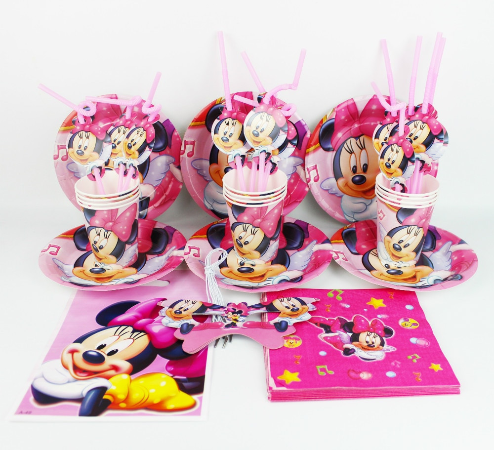 Minnie Birthday Decorations
 Aliexpress Buy Minnie Mouse Baby Birthday Party