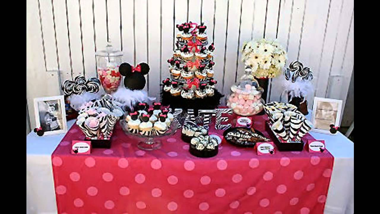 Minnie Birthday Decorations
 Cute minnie mouse 1st birthday party decorations ideas