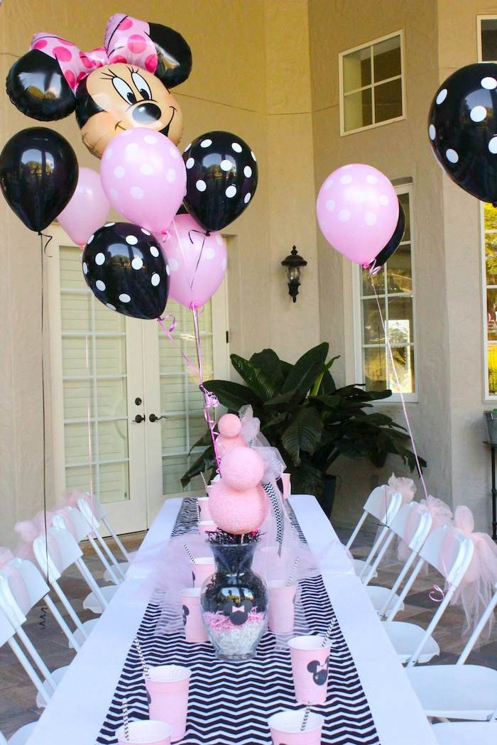 Minnie Birthday Decorations
 Kara s Party Ideas Minnie Mouse Themed Birthday Party