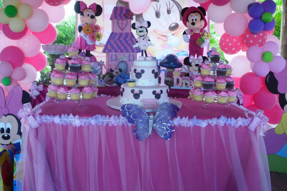 Minnie Mouse 1st Birthday Decorations
 Baby Minnie Mouse 1st Birthday Birthday Party Ideas