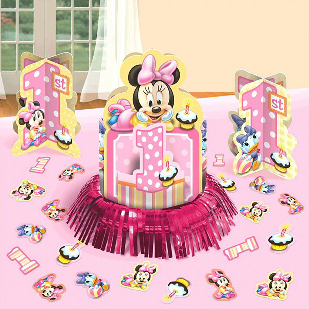 Minnie Mouse 1st Birthday Decorations
 Disney Baby Minnie Mouse 1st Birthday Party Table
