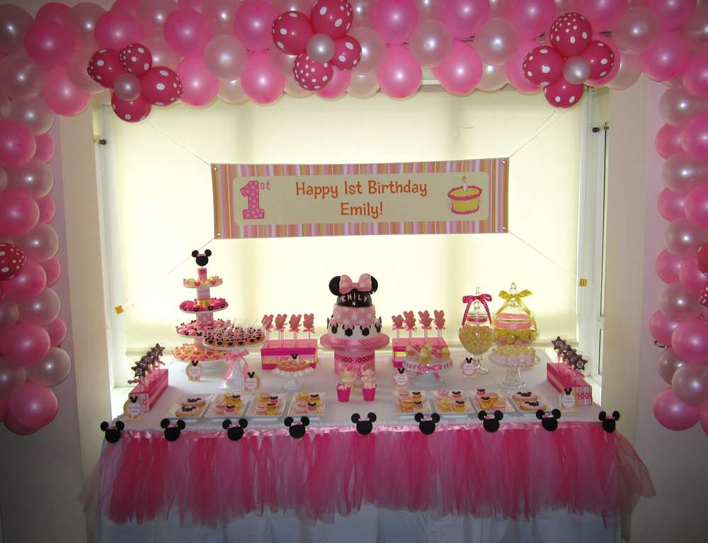 Minnie Mouse 1st Birthday Decorations
 Minnie Mouse Birthday Party Ideas 1 of 15