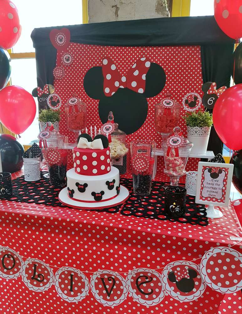 Minnie Mouse Birthday Decorations Red
 Minnie Mouse Birthday Party Ideas 9 of 17