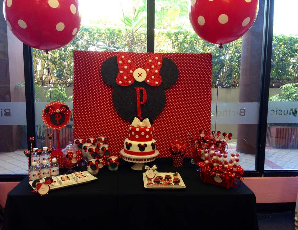 Minnie Mouse Birthday Decorations Red
 Minnie Mouse Birthday "Patricia 1st Birthday"