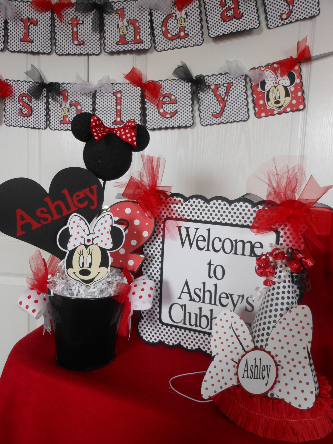 Minnie Mouse Birthday Decorations Red
 Minnie Mouse Red Polka Dot Ultimate Birthday Party Package