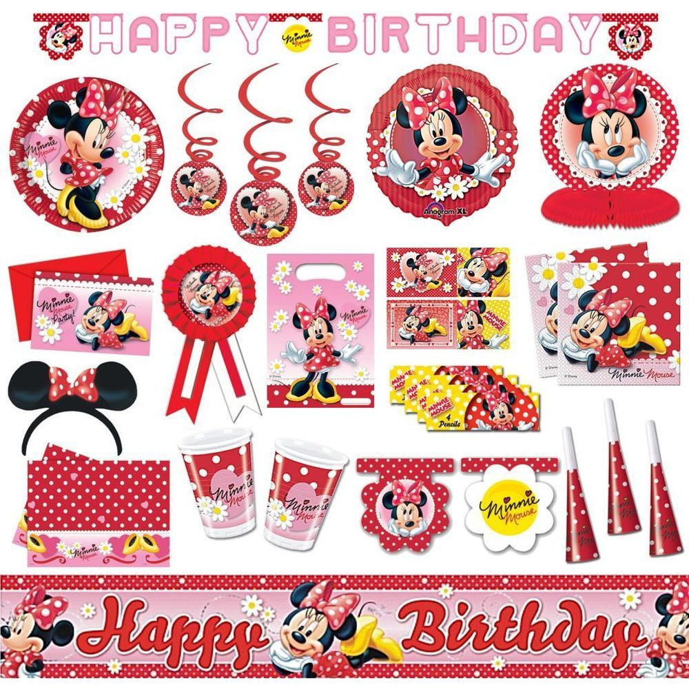 Minnie Mouse Birthday Decorations Red
 minnie mouse party supplies red and black