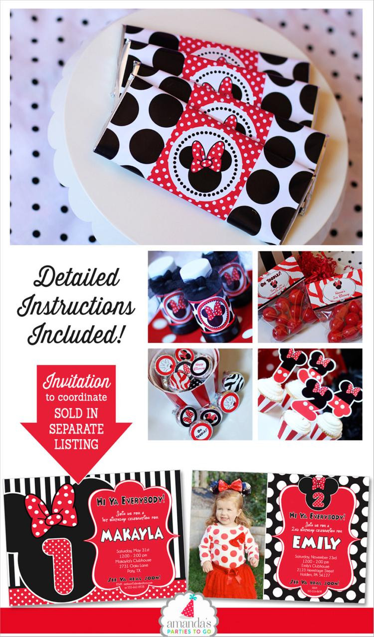 Minnie Mouse Birthday Decorations Red
 Minnie Mouse Birthday Decorations Red by AmandasPartiesToGo