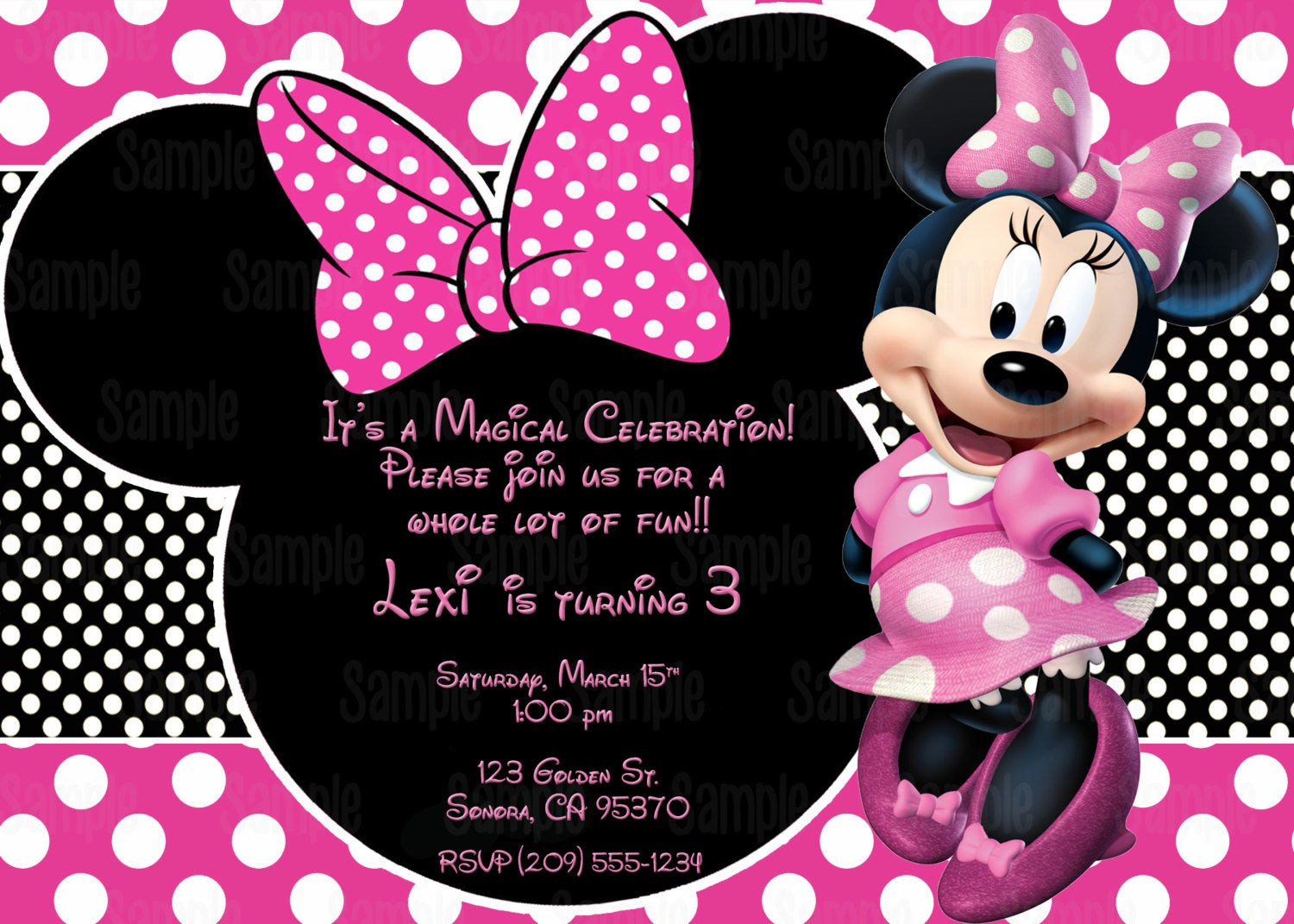 Minnie Mouse Birthday Invitations Printable
 Printable Minnie Mouse Invitation plus FREE blank matching